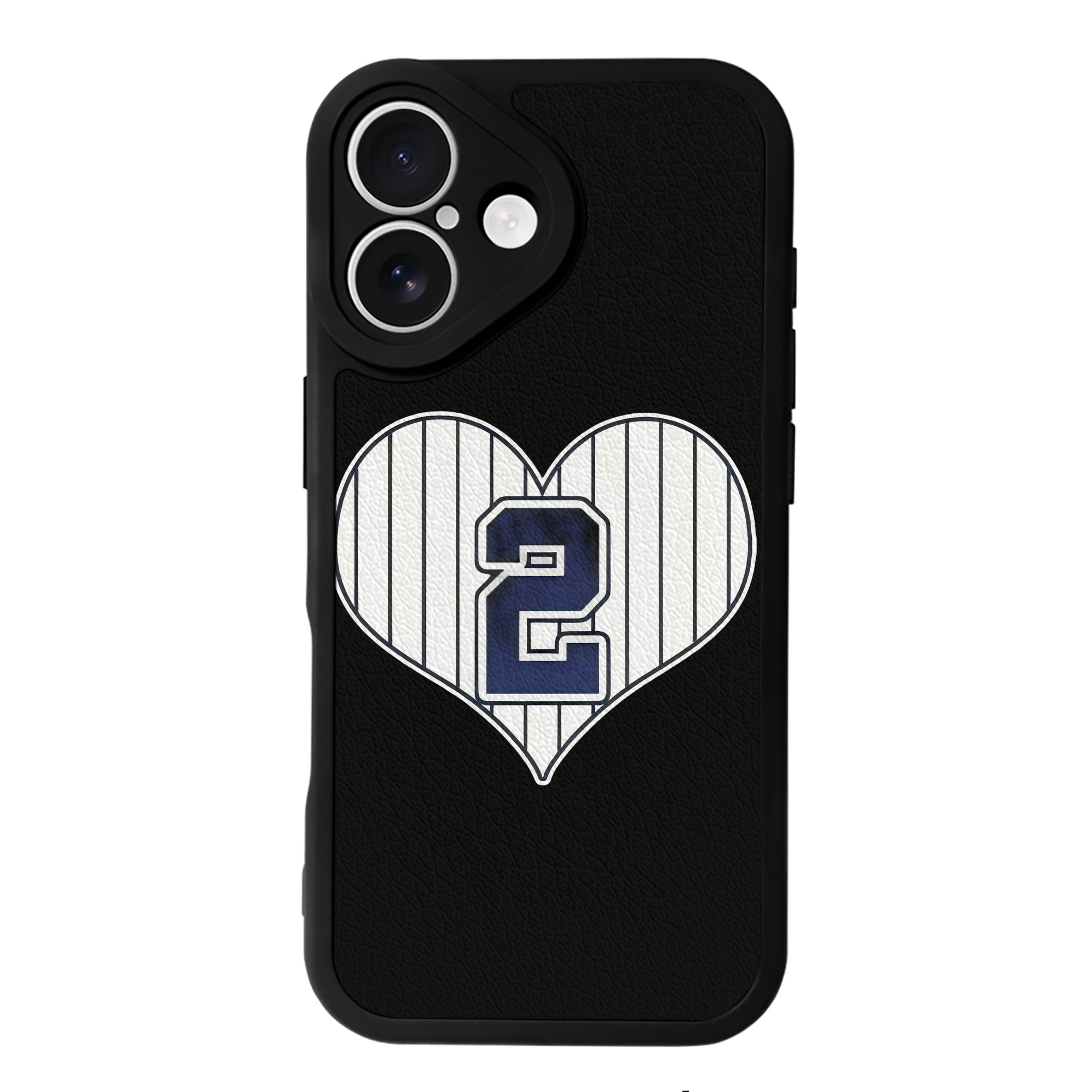 Derek Jeter 8 IPhone 16 Silicone Leather Case – UV Print, Lambskin Texture – Perfect Fit, Wireless Charging Compatible, Scratch Resistant, Precise Cutouts – Stylish Protection For IPhone 16